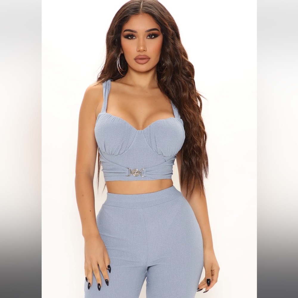 NWT Matching Set - Light Blue Top and Pants Size Small